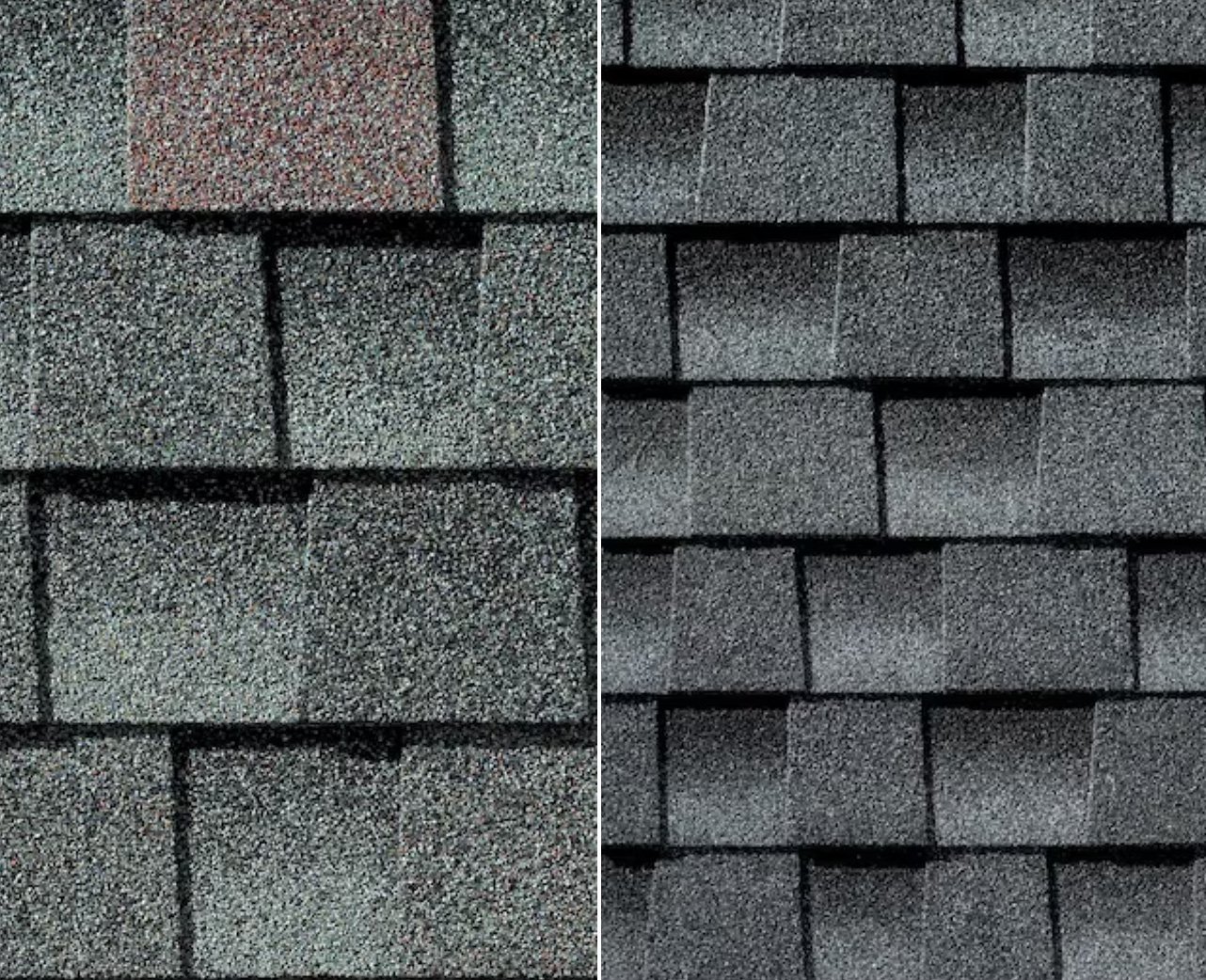 new and old roof shingles comparison, asphalt shingle