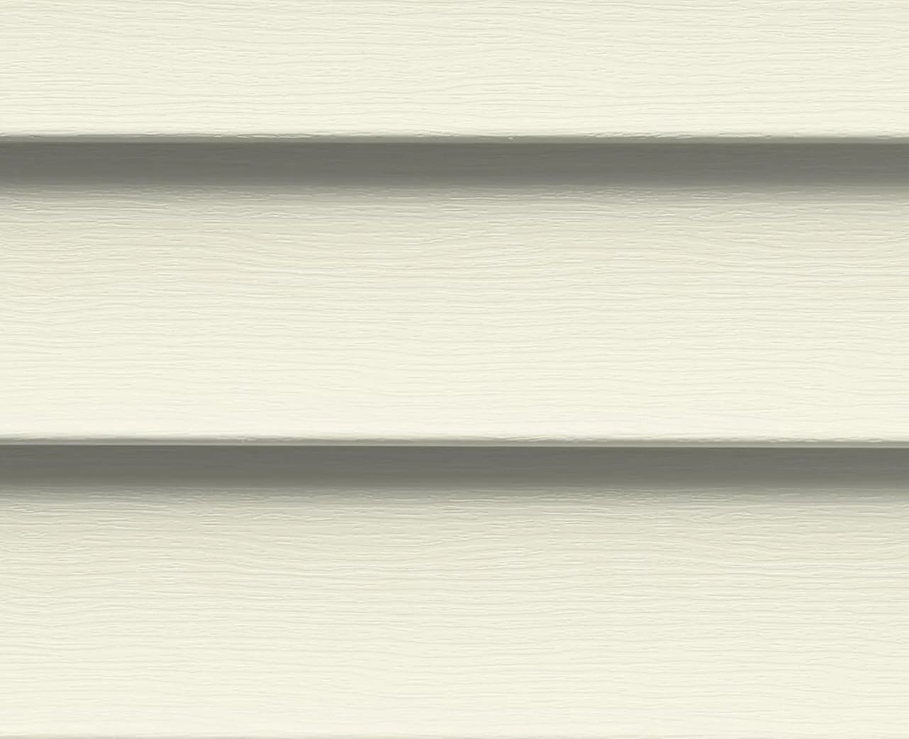 Light green horizontal siding panels. Exterior wall cladding.