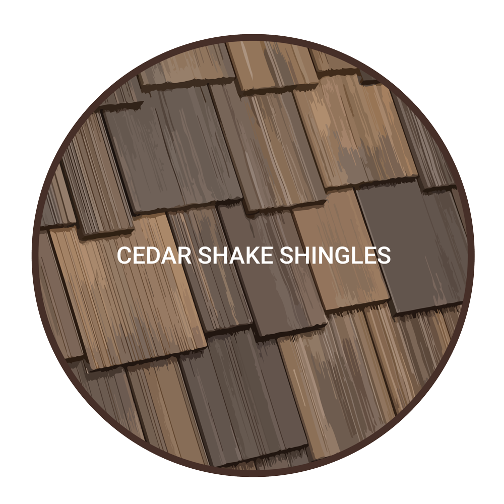 Grey cedar shake shingles texture. Weathered wood roofing.