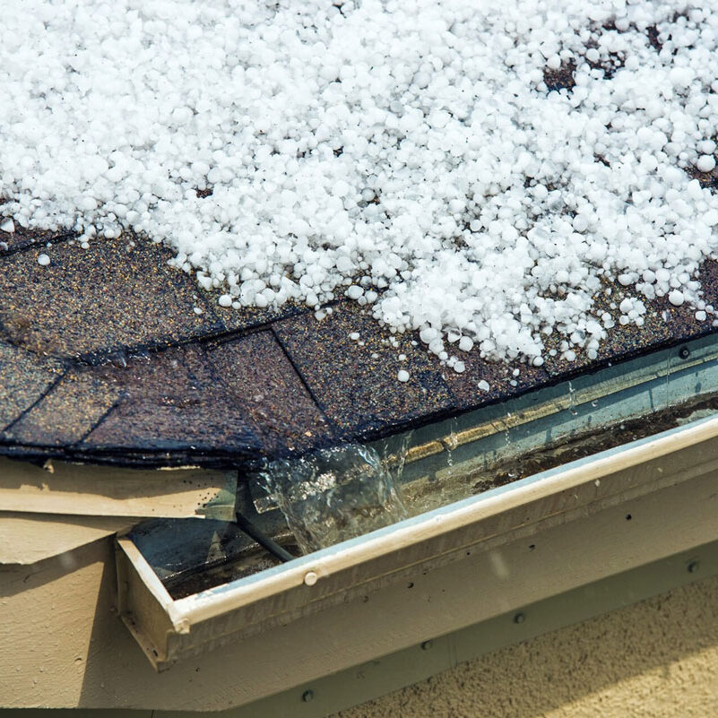 Ice on roof and gutter Ice on roof and gutter.